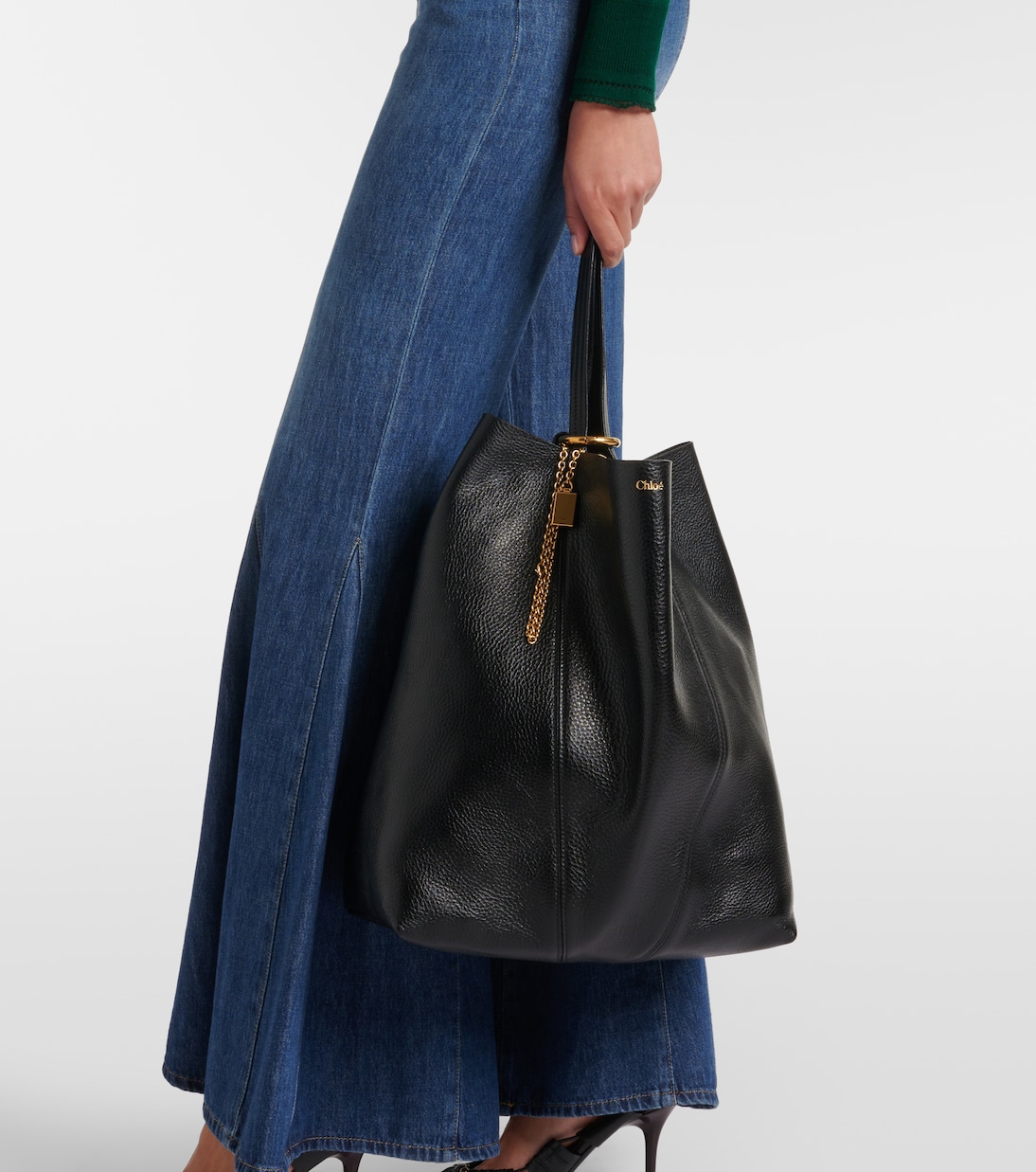 Borsa Chloé Spin Large in pelle | Chloé