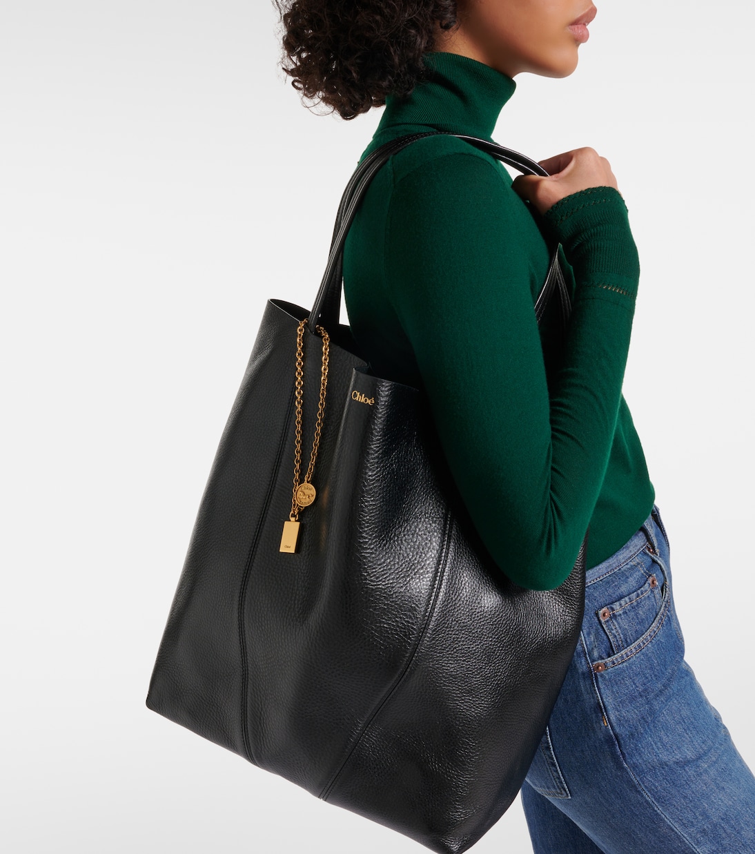 Borsa Chloé Spin Large in pelle | Chloé