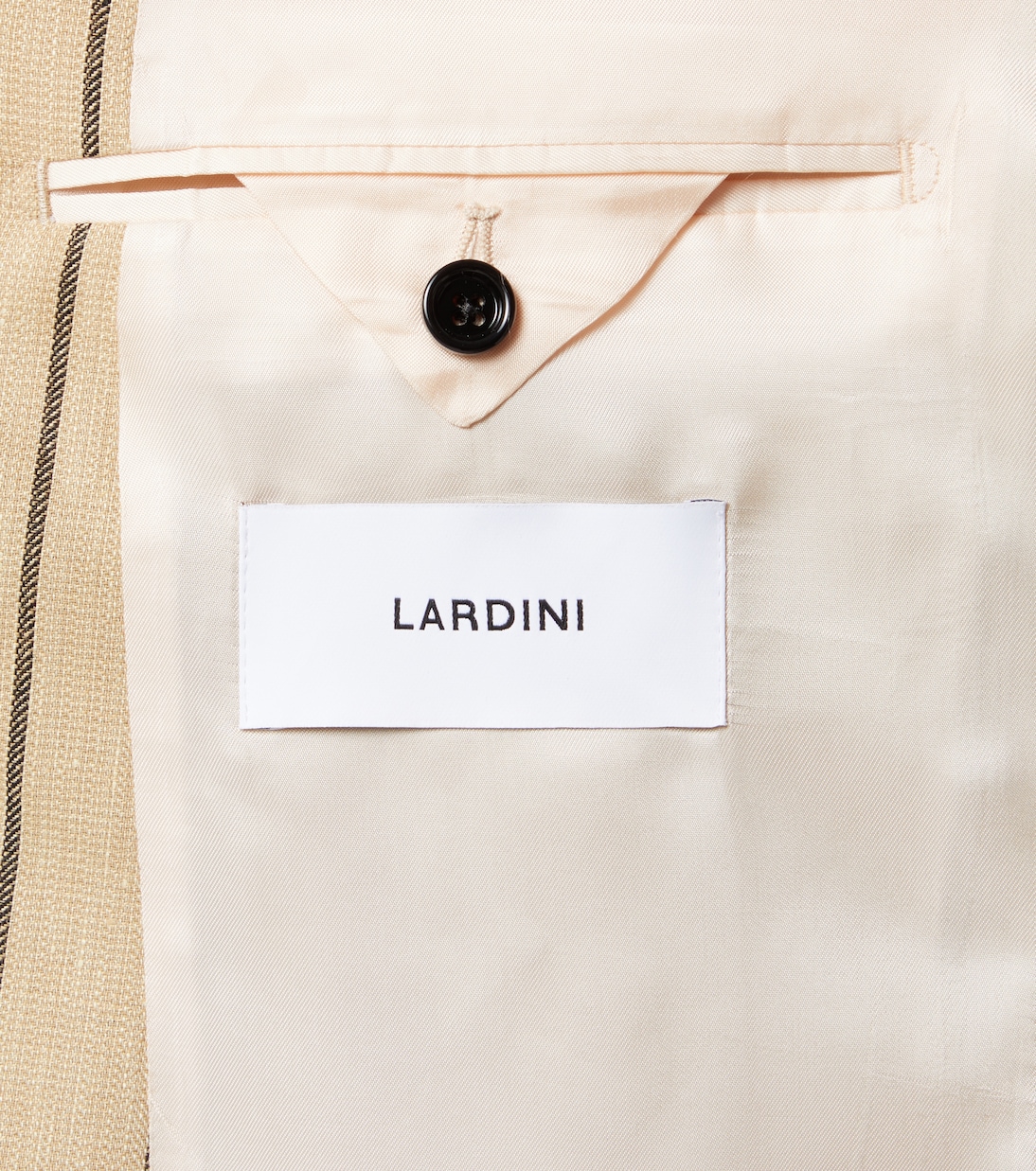Striped double-breasted linen and wool blazer | Lardini
