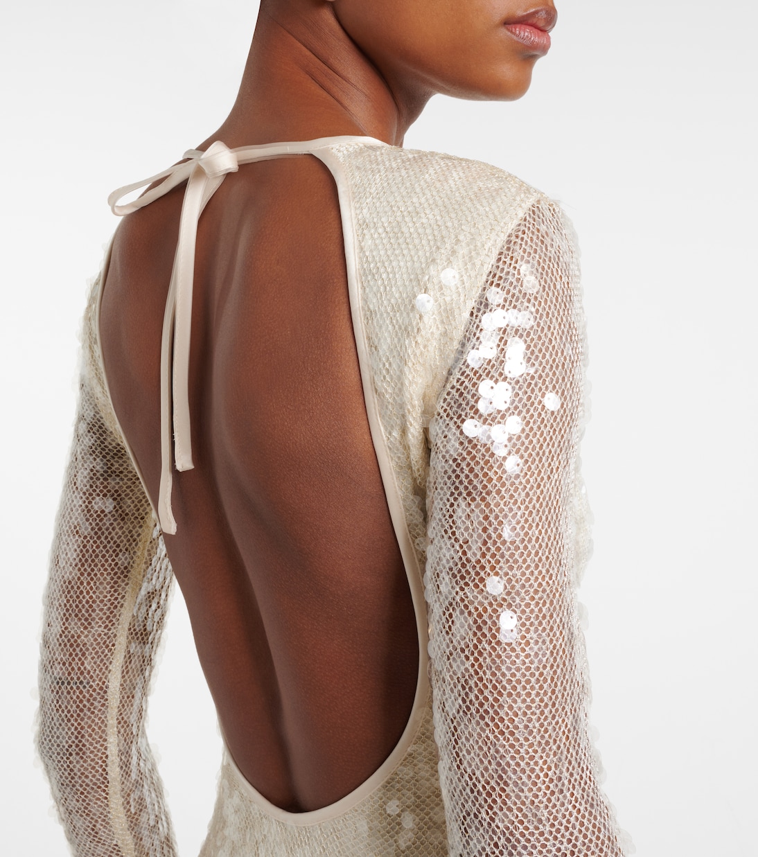 Sequined open-back gown | David Koma