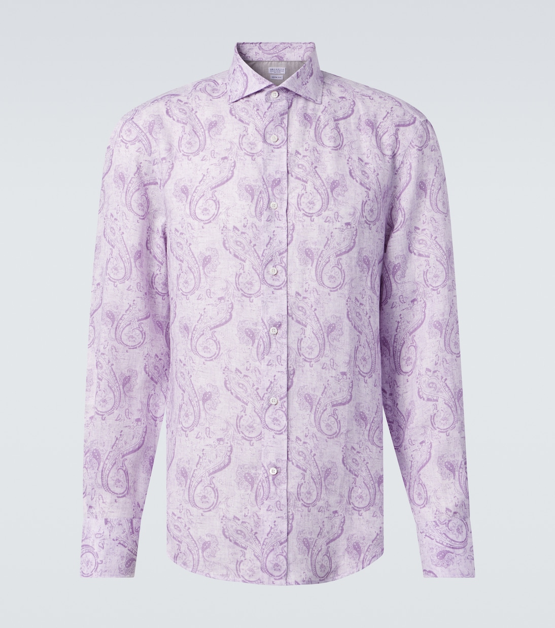 Camicia in lino con stampa | Brunello Cucinelli