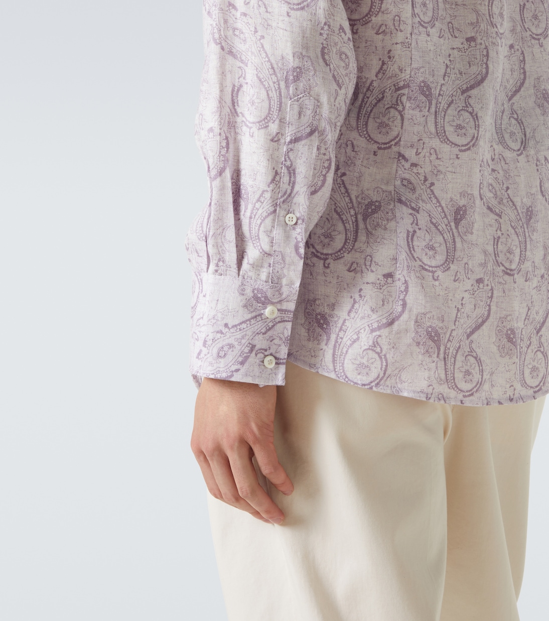 Camicia in lino con stampa | Brunello Cucinelli