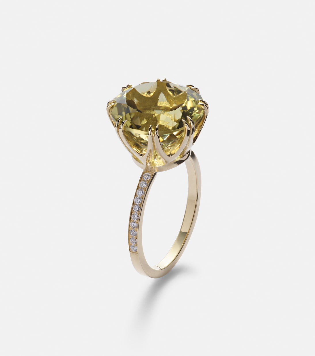 Anello in oro 18kt con topazio e diamanti | Ileana Makri