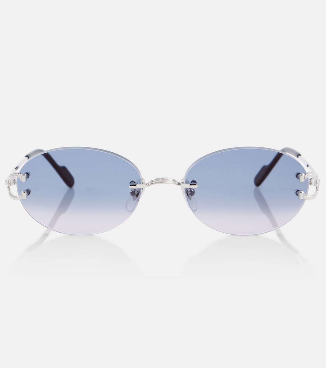Occhiali da sole ovali C De Cartier: Stile senza tempo per giovani trendy