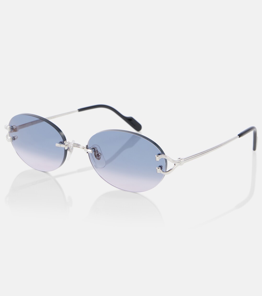 Occhiali da sole ovali C De Cartier: Stile senza tempo per giovani trendy