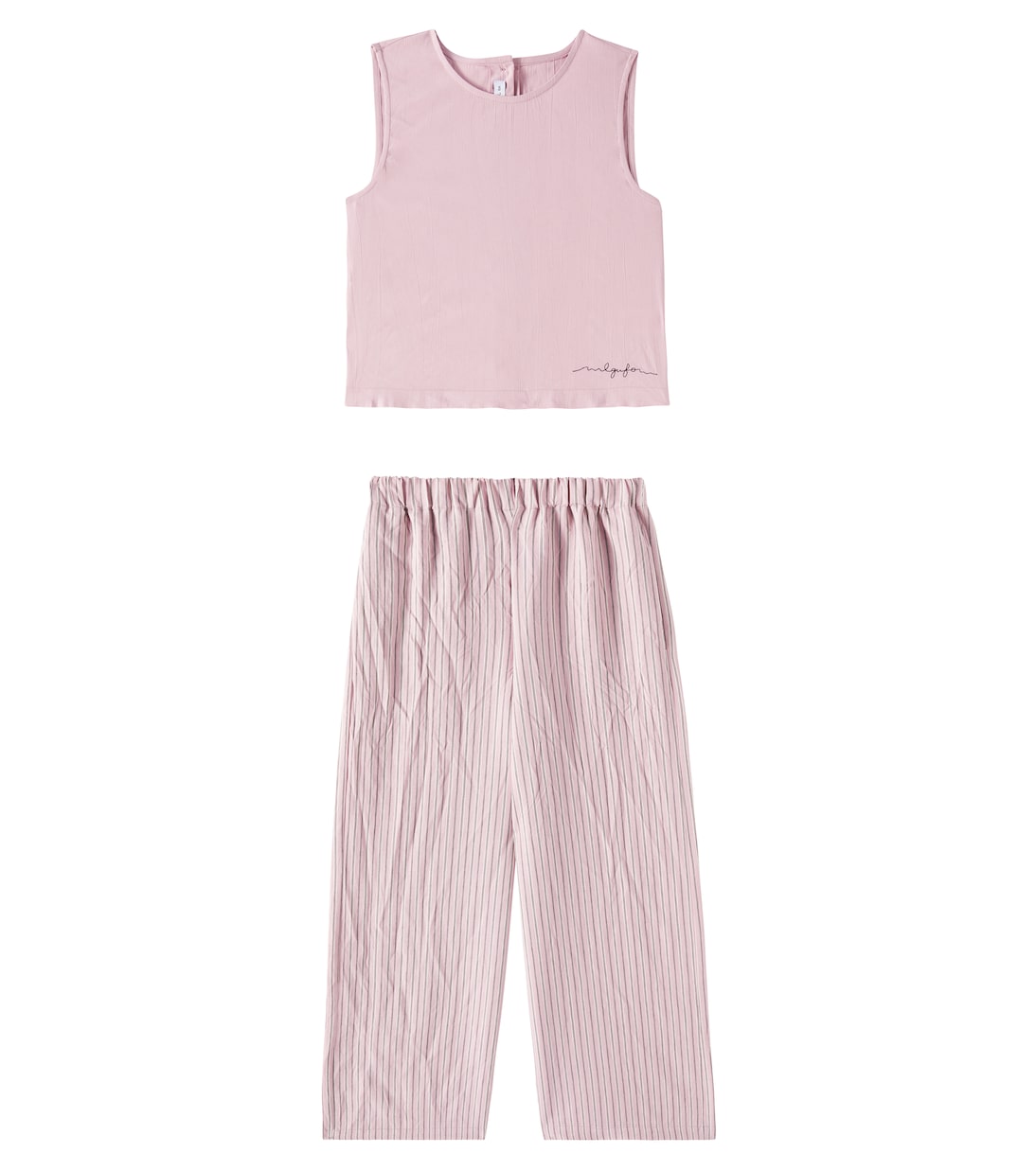 Top e pantaloni regular a righe | Il Gufo
