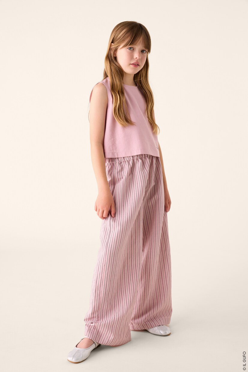Top e pantaloni regular a righe | Il Gufo