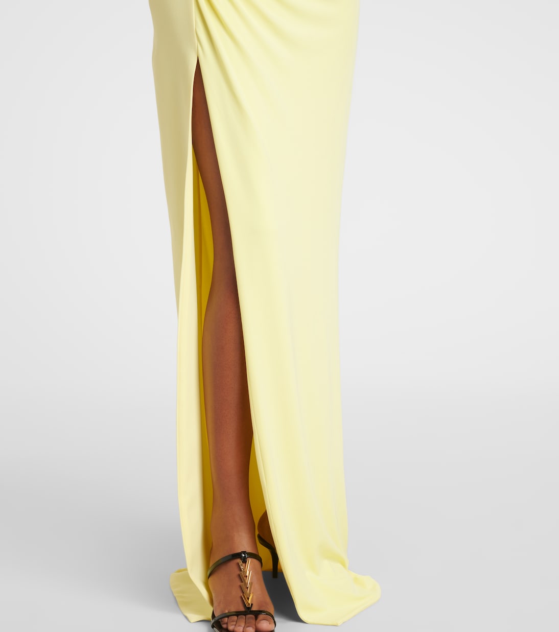 Medusa '95 draped crêpe jersey maxi dress | Versace