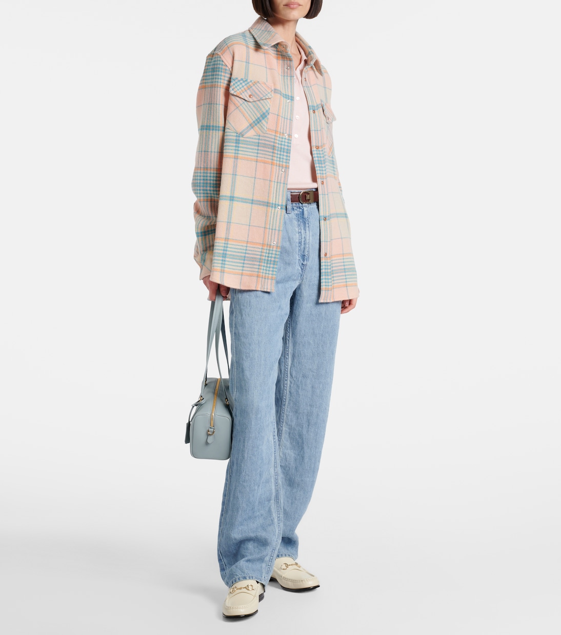 Camicia Lover in cashmere a quadri | God's True Cashmere