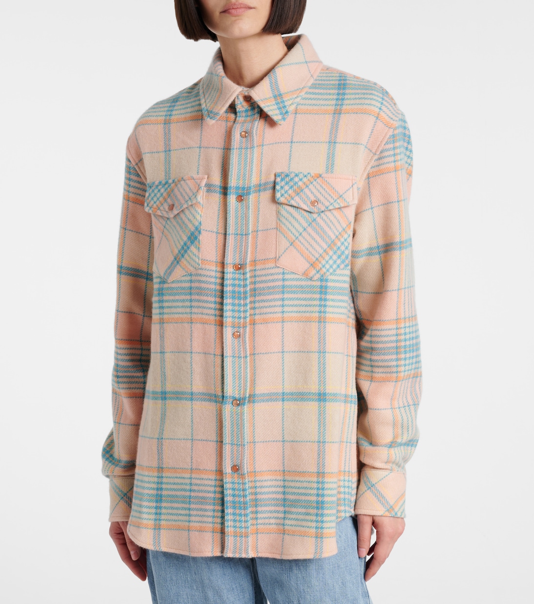 Camicia Lover in cashmere a quadri | God's True Cashmere