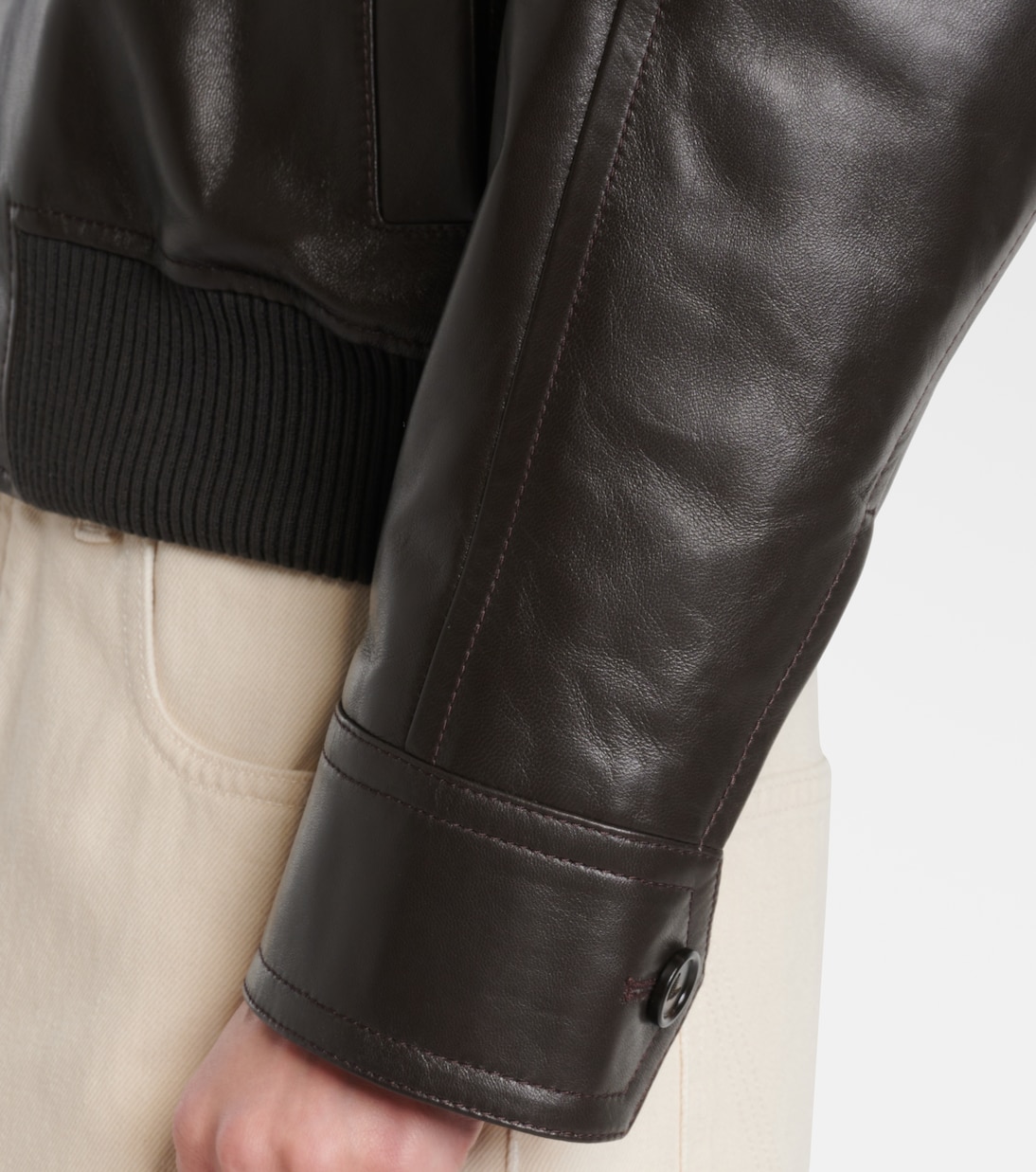 Blouson Intrecciato aus Leder | Bottega Veneta