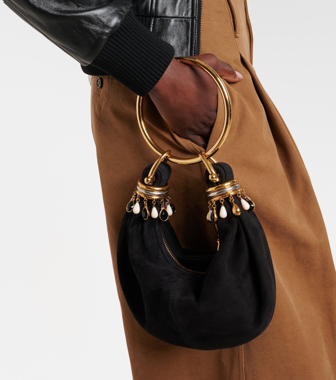 Sac Bracelet Small en daim | Chloé