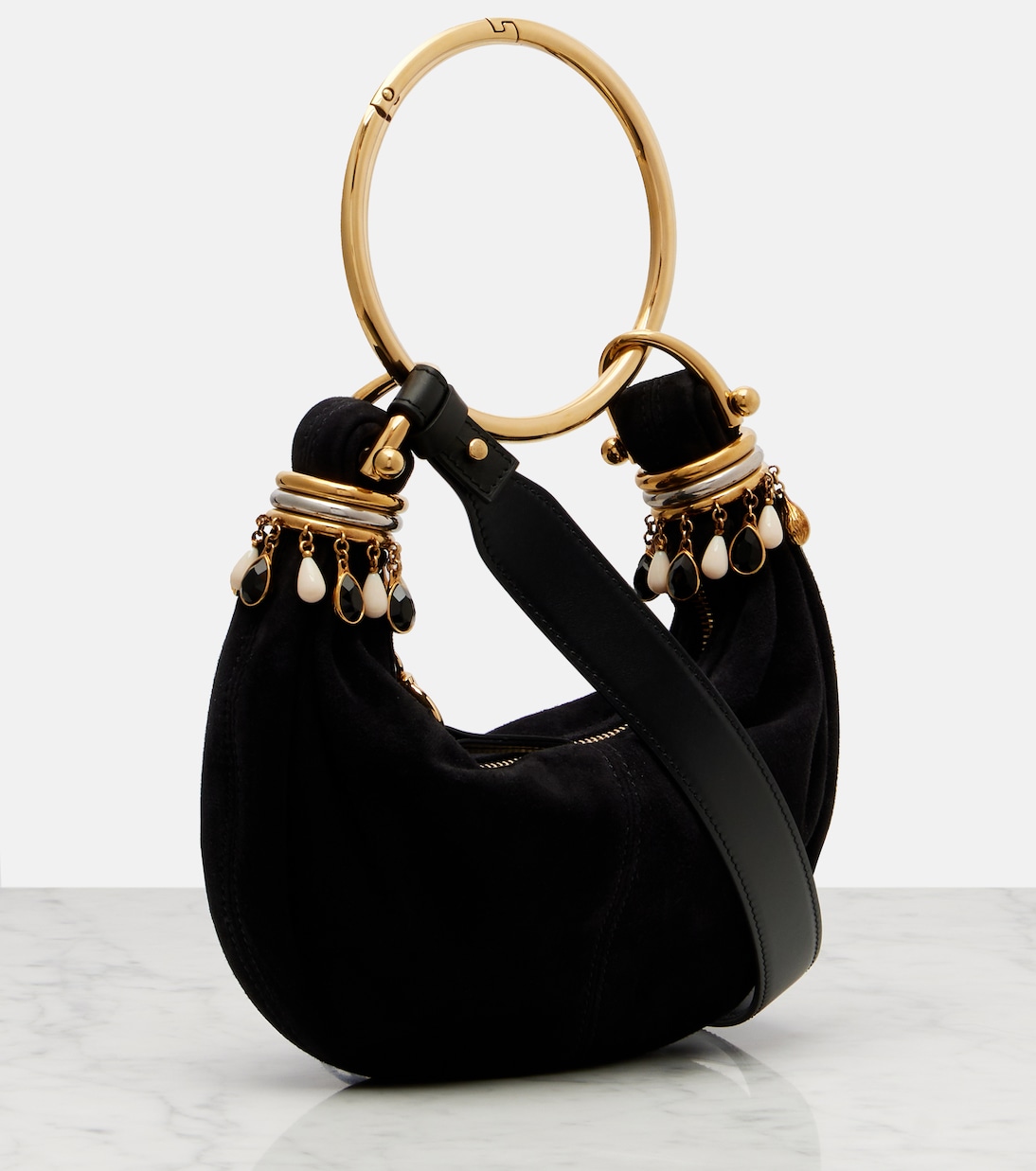 Sac Bracelet Small en daim | Chloé