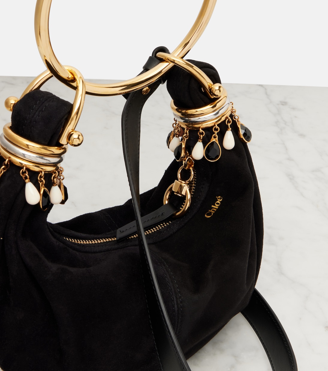 Sac Bracelet Small en daim | Chloé