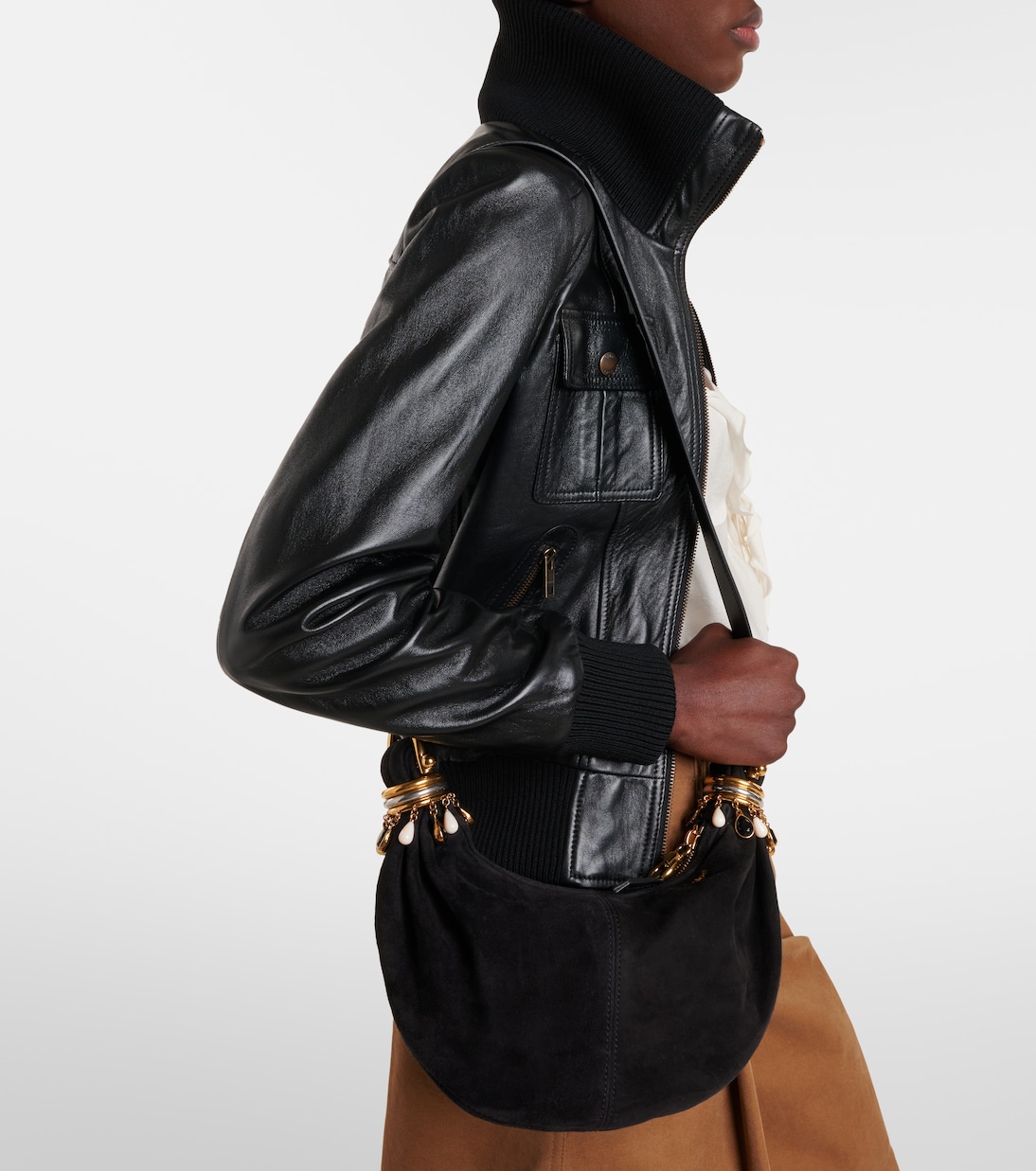 Sac Bracelet Small en daim | Chloé