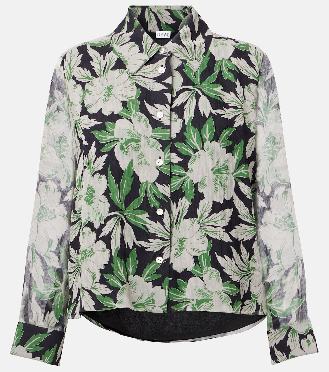 Chemise en soie à fleurs | Loewe