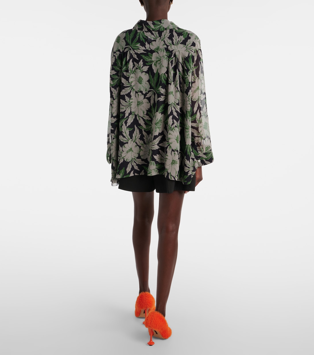 Chemise en soie à fleurs | Loewe
