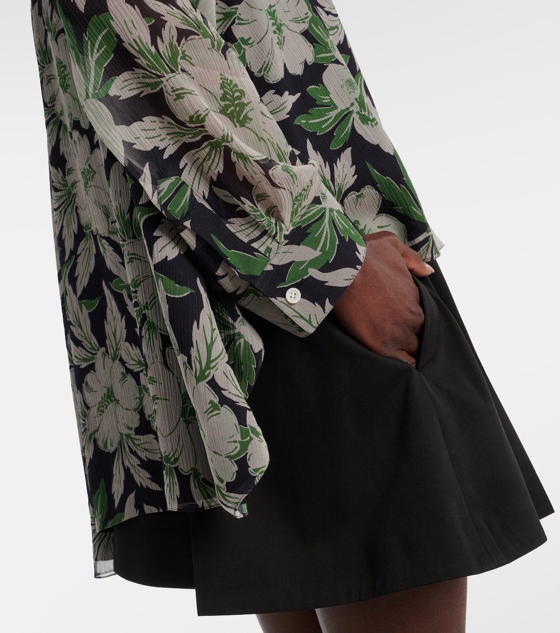 Chemise en soie à fleurs | Loewe