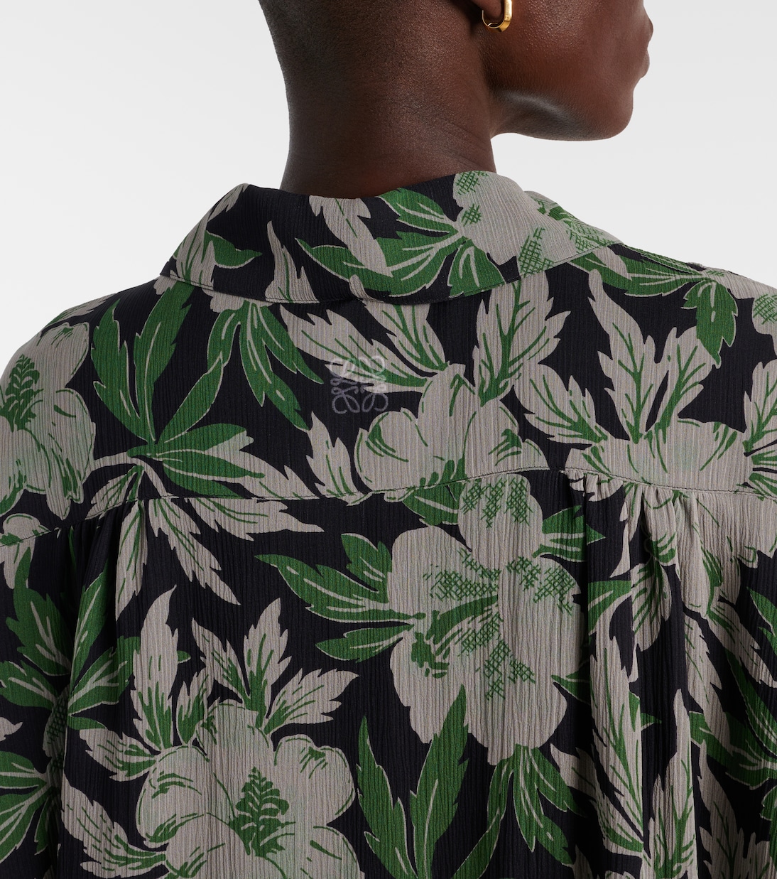 Chemise en soie à fleurs | Loewe