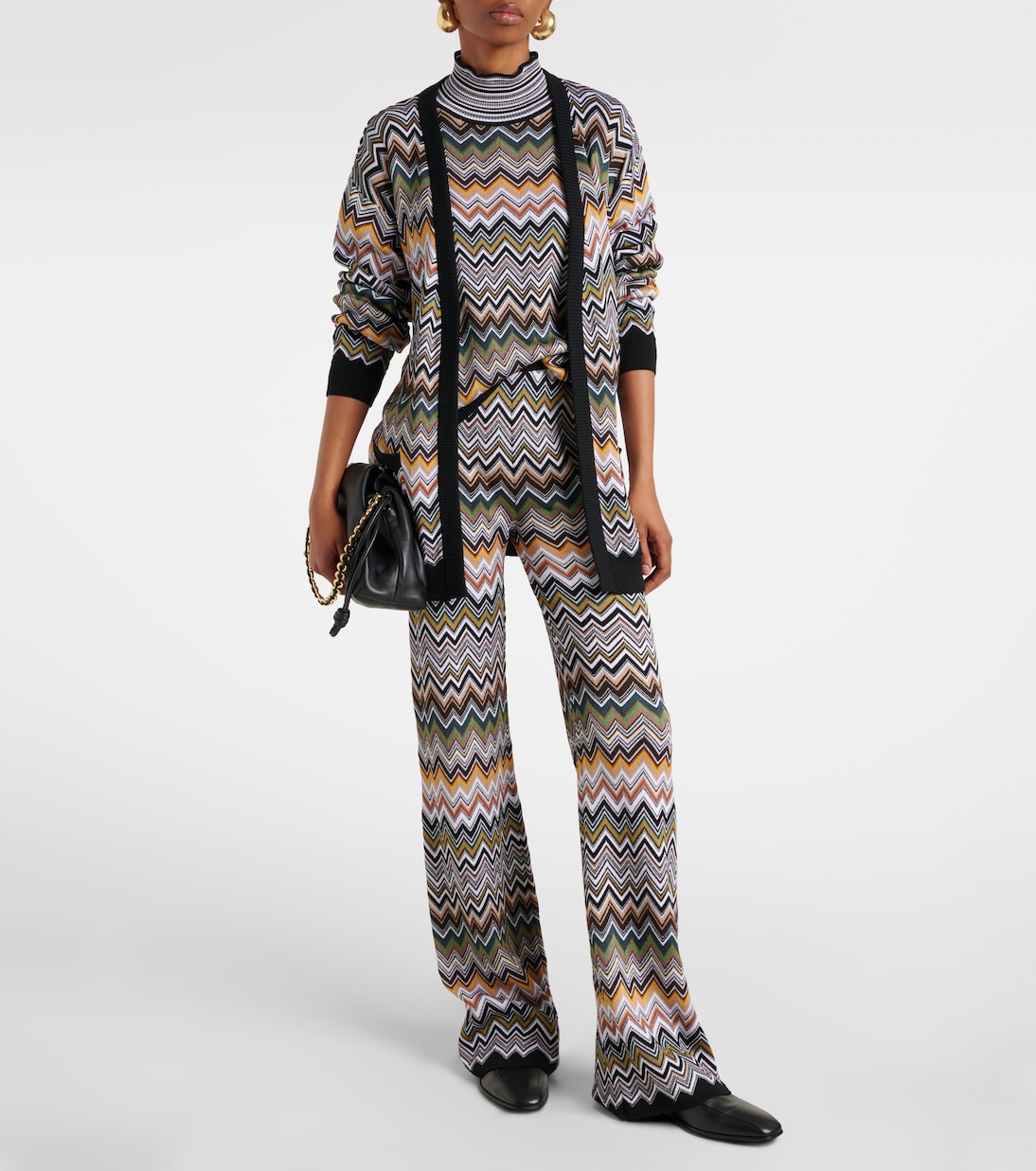 Zigzag high-rise flared pants | Missoni