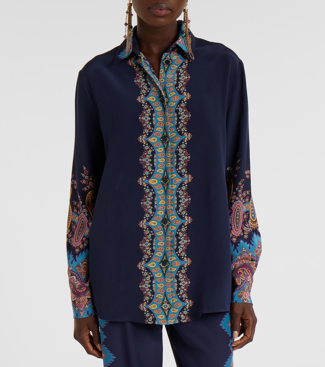 Printed silk crêpe de chine shirt | Etro