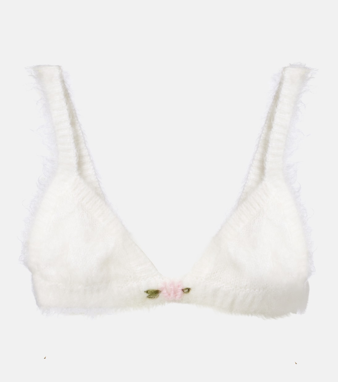 Mohair and wool-blend bra top | Alessandra Rich