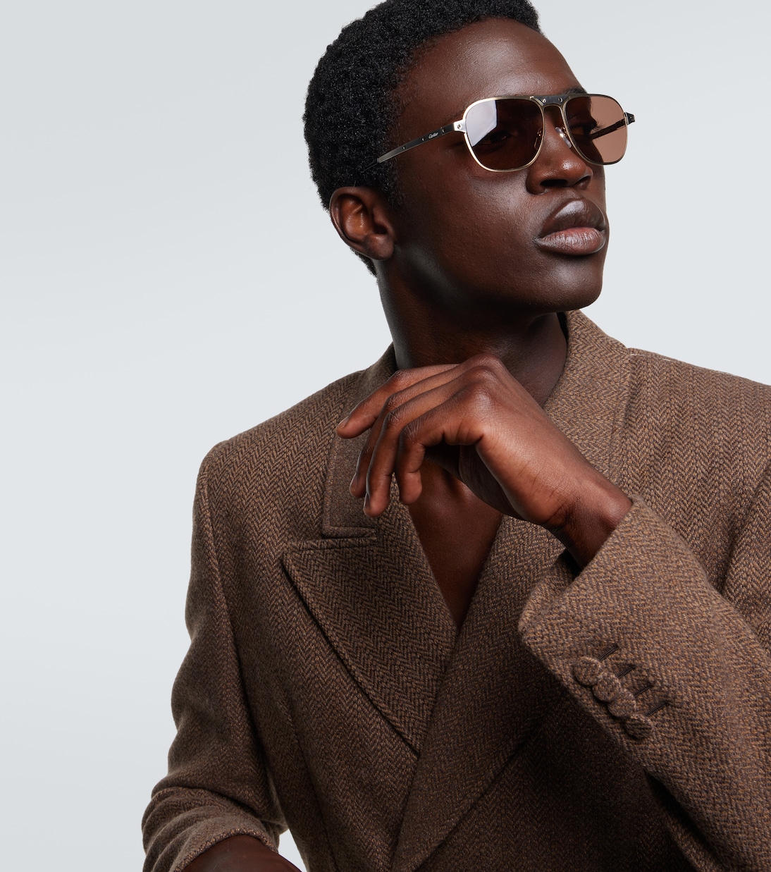 Eckige Sonnenbrille Santos De Cartier | Cartier Eyewear Collection