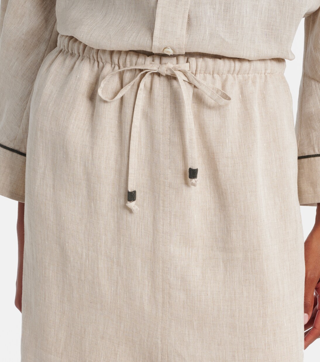 Maxirock Monili aus Leinen | Brunello Cucinelli