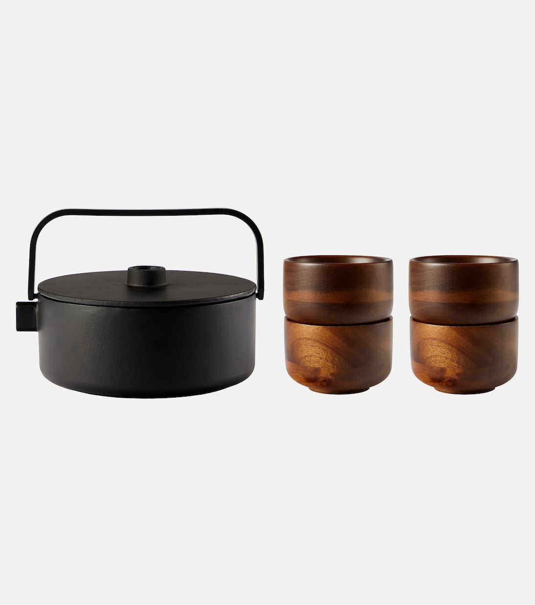 Cast iron and wood tea set  | Serax