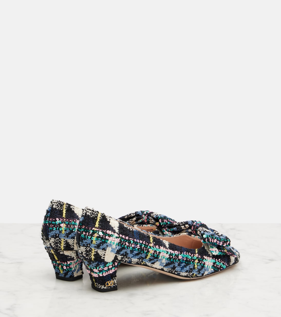 Salones Bowow 45 de tweed con lazo | Valentino Garavani