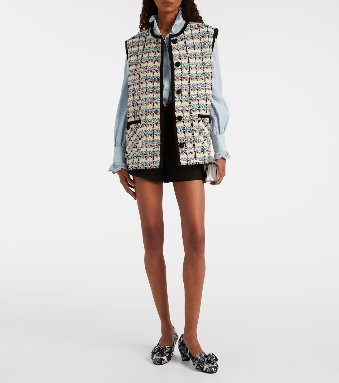 Salones Bowow 45 de tweed con lazo | Valentino Garavani
