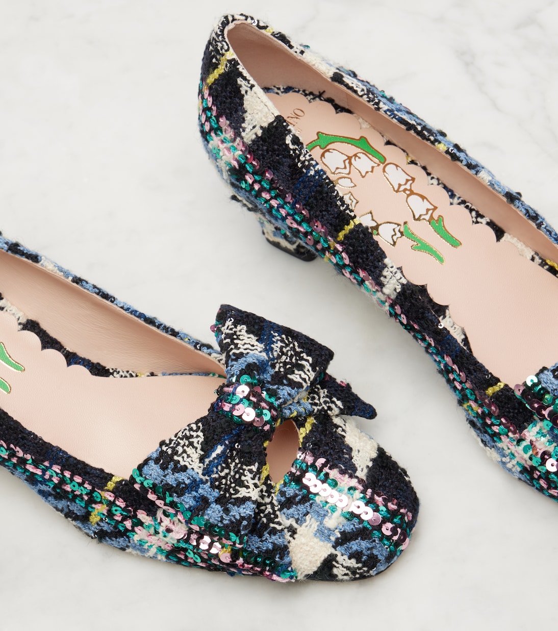 Salones Bowow 45 de tweed con lazo | Valentino Garavani