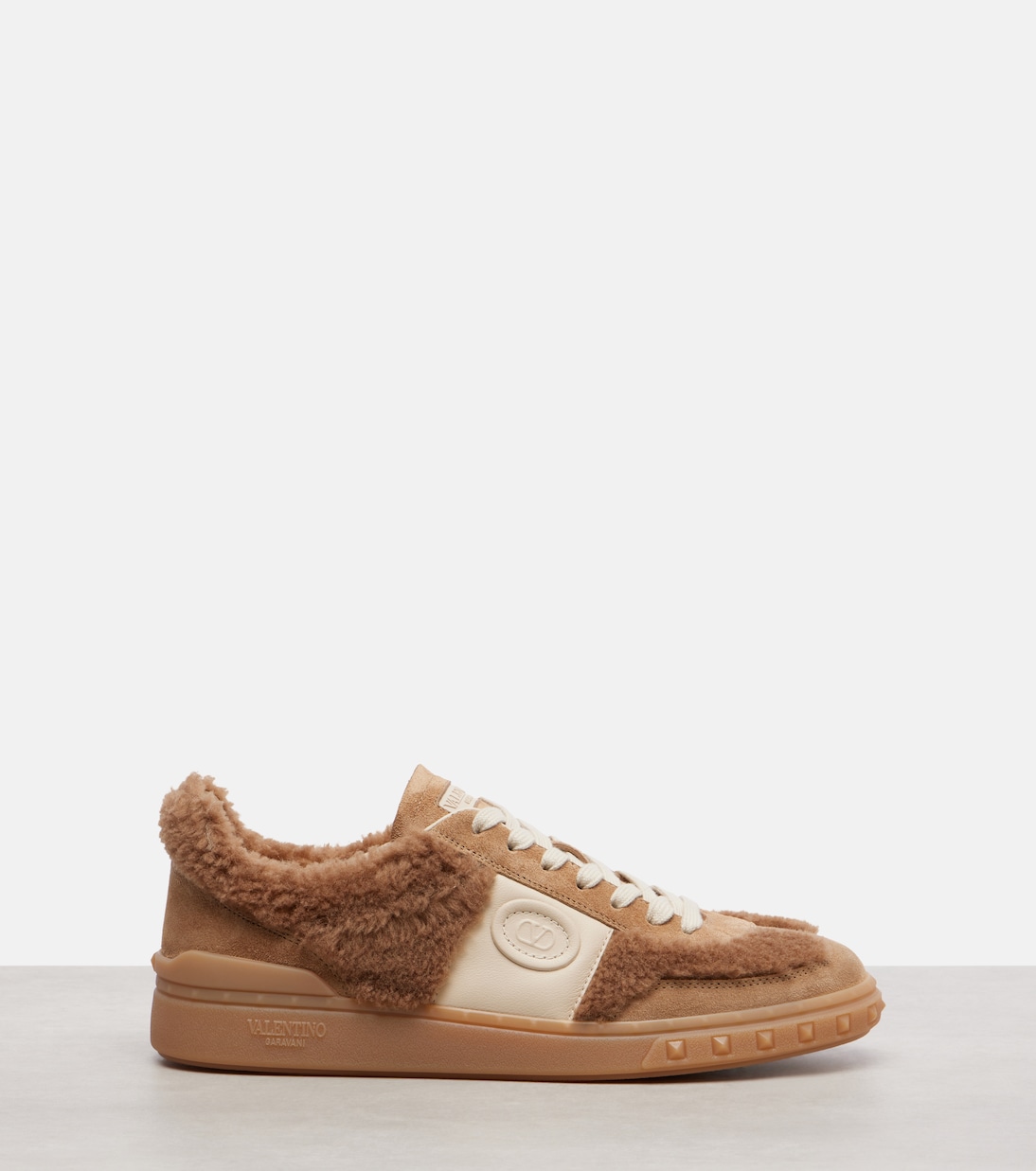 Baskets Upvillage en daim et fourrure synthétique | Valentino Garavani