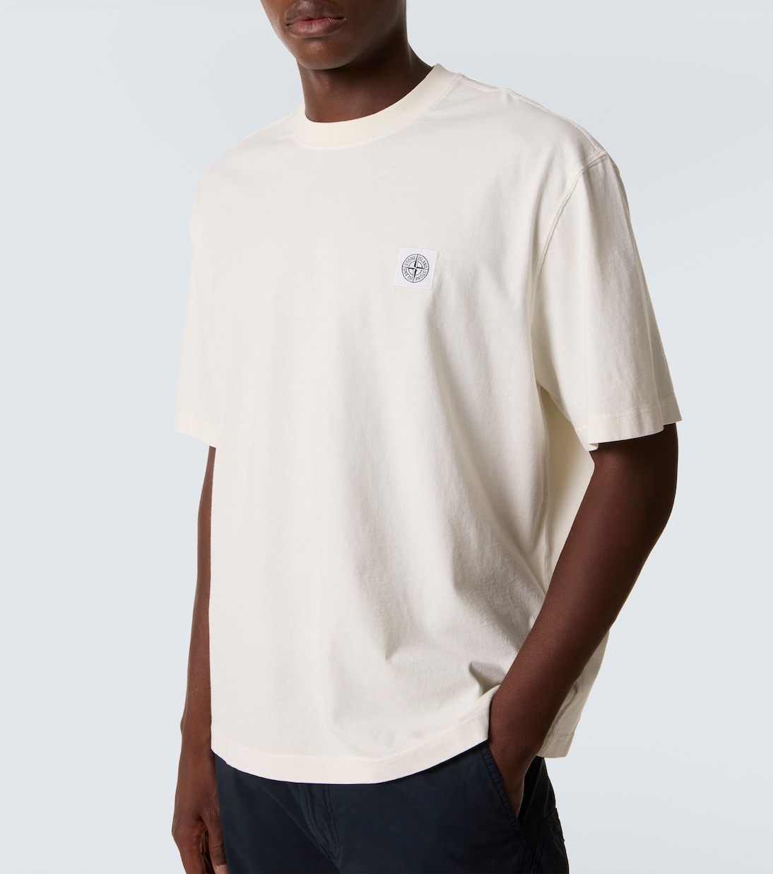 T-shirt brodé en coton | Stone Island