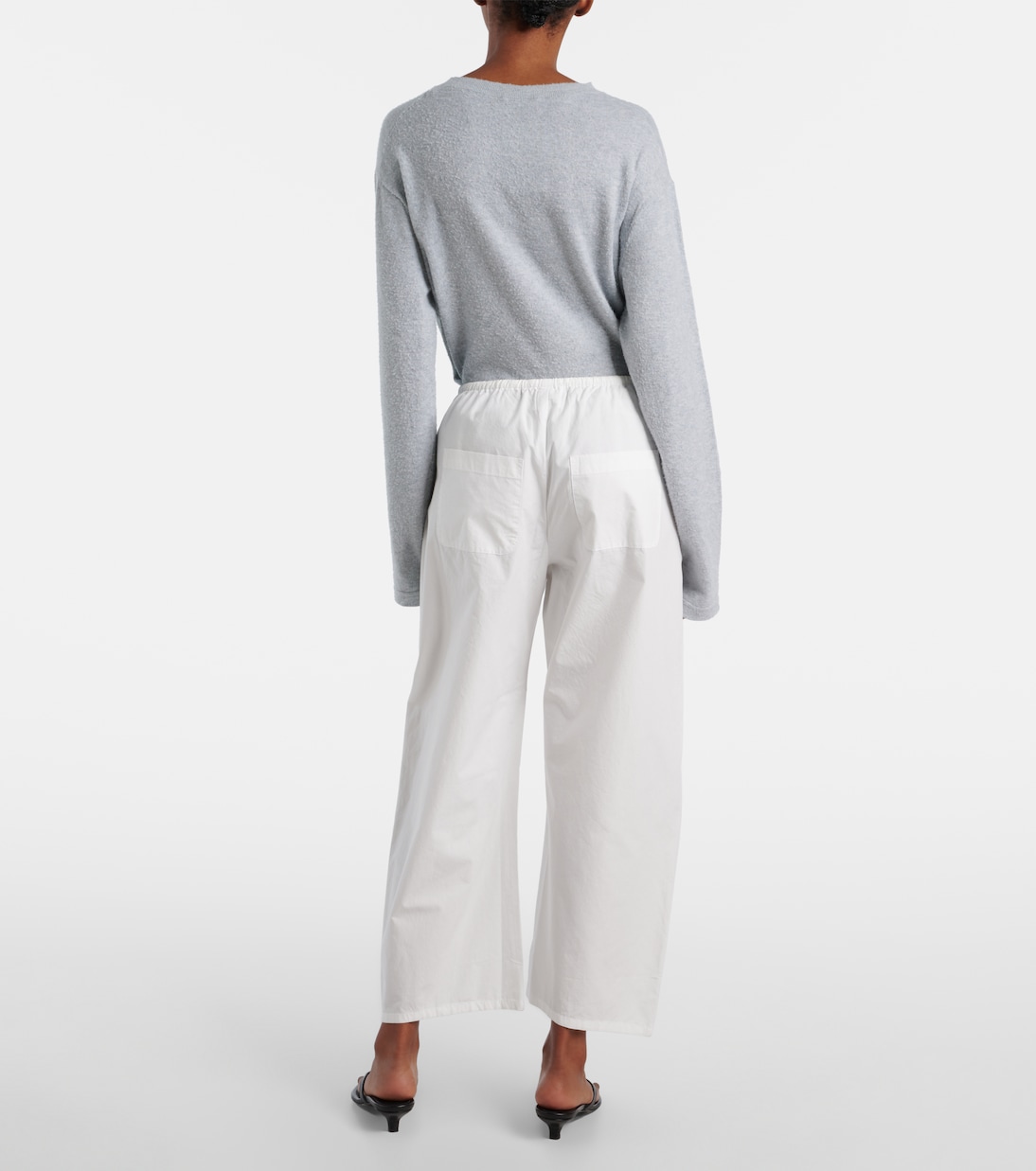 Kyoto cotton barrel-leg pants | Leset