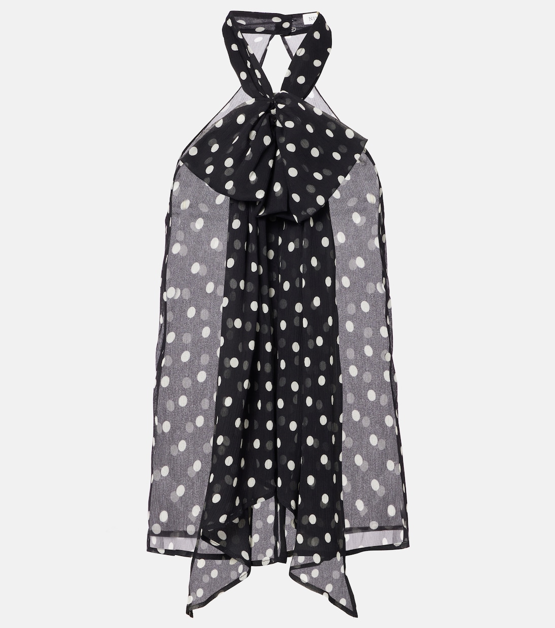 Polka-dot sheer silk tank top | Nina Ricci