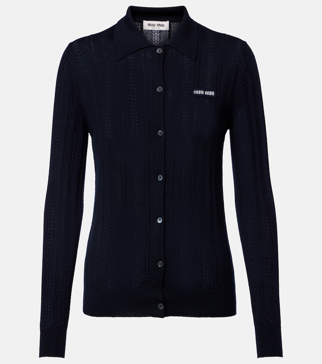Open-knit cashmere cardigan  | Miu Miu