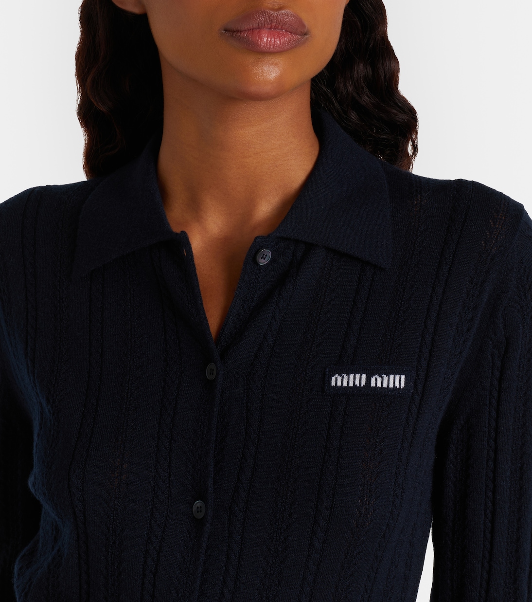Open-knit cashmere cardigan  | Miu Miu