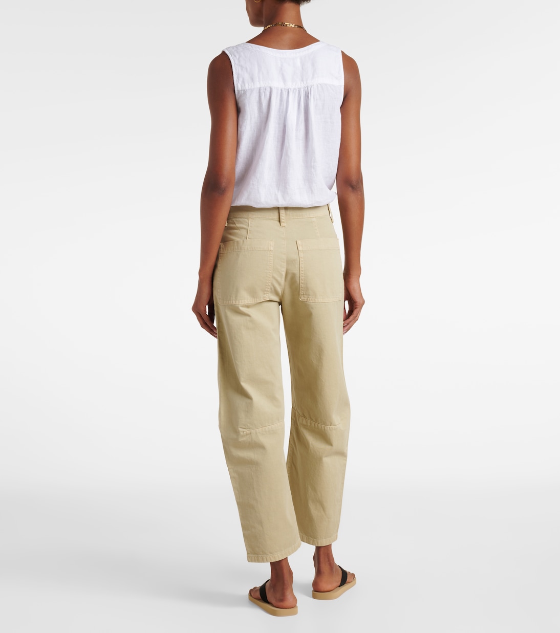Barrel-Hose Brylie aus Baumwoll-Twill | Velvet