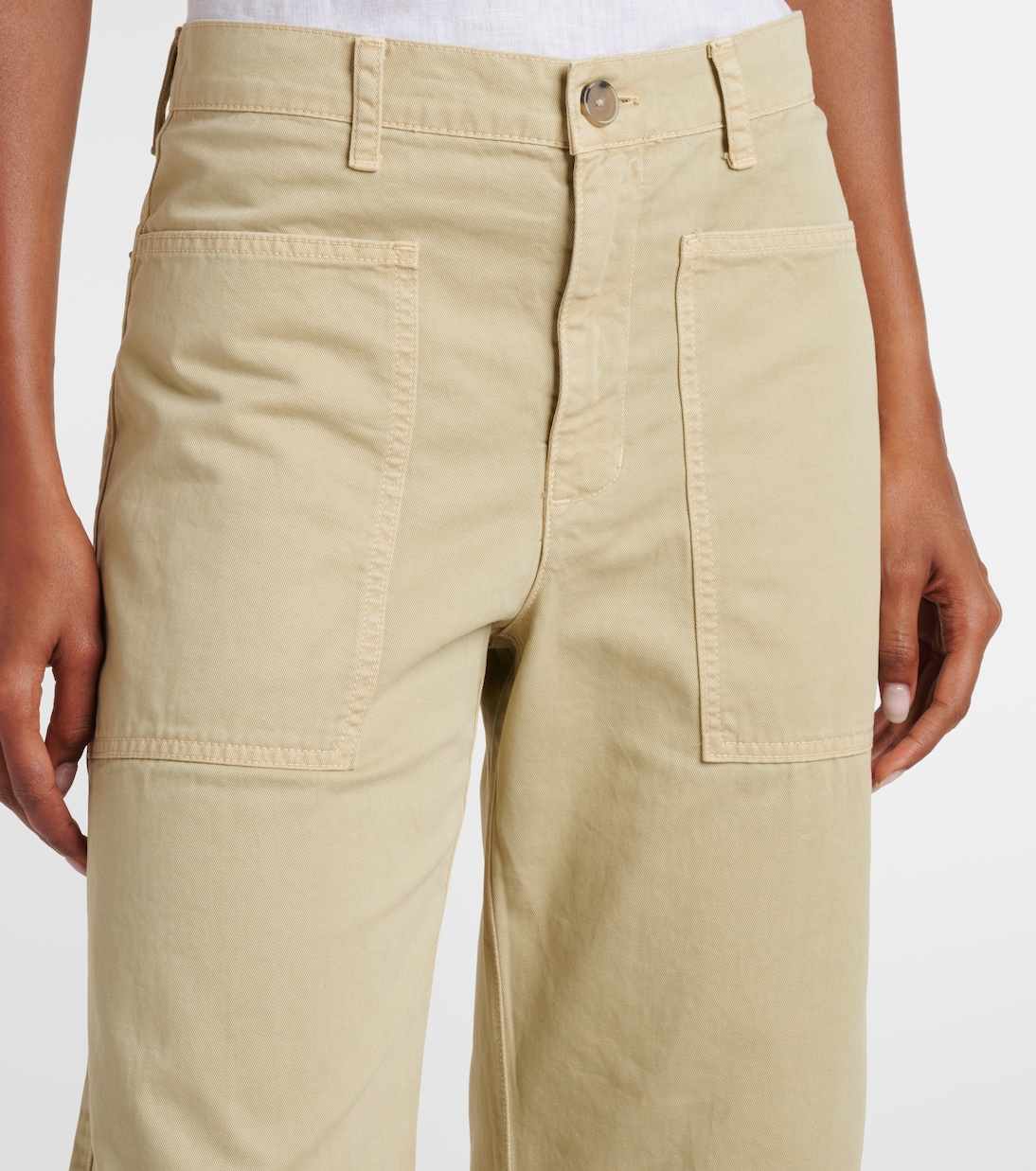 Barrel-Hose Brylie aus Baumwoll-Twill | Velvet