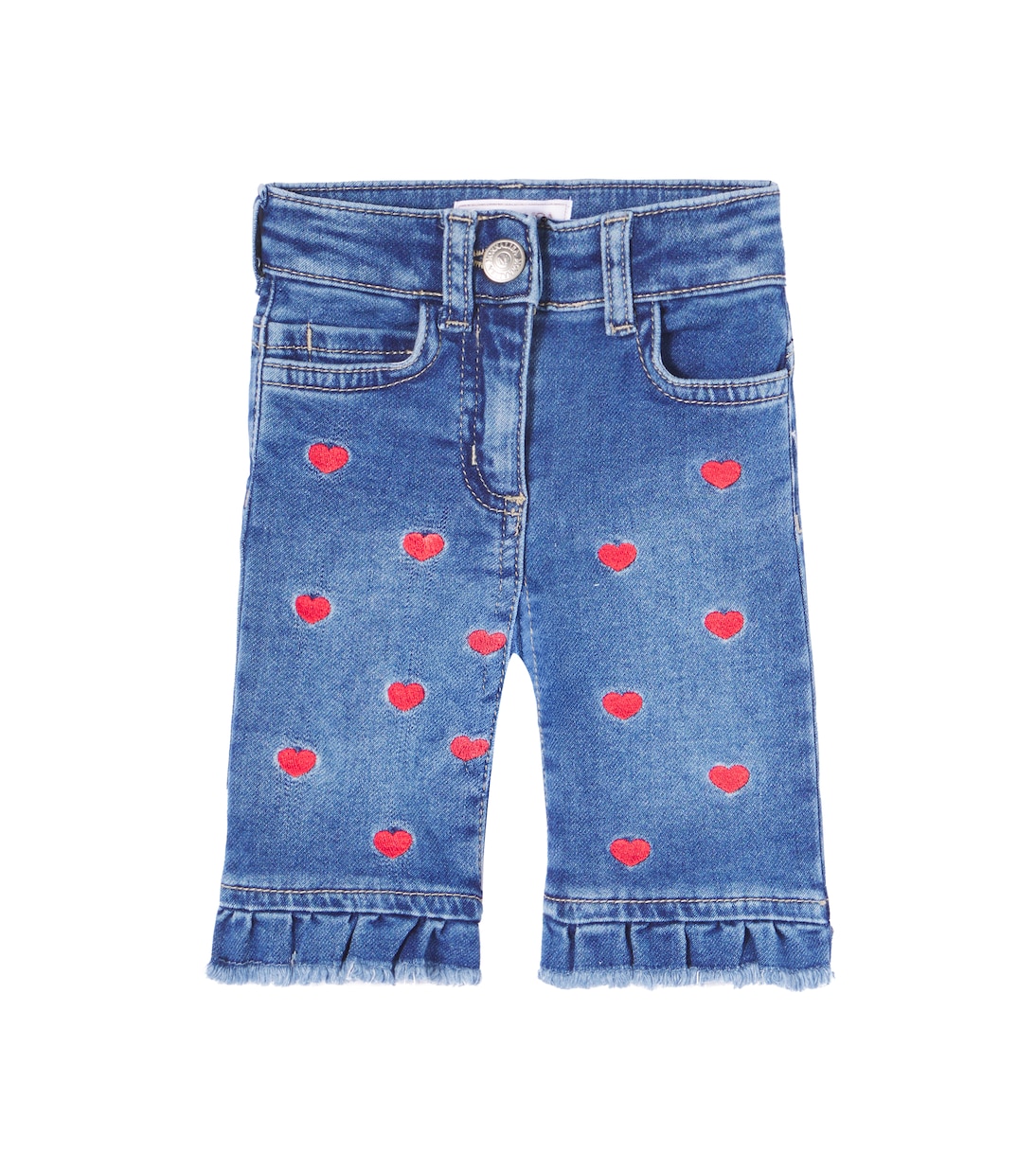 x Disney® Baby embroidered straight jeans | Monnalisa