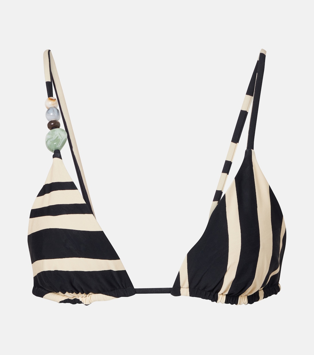Top de bikini a rayas adornado | SIR