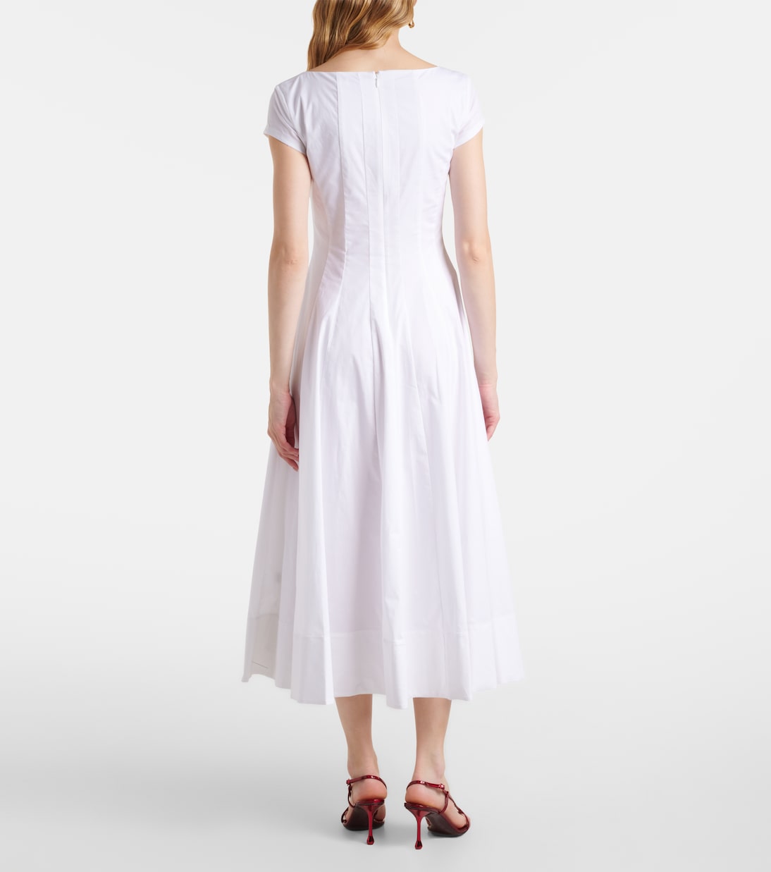 Wells pleated midi dress | Staud