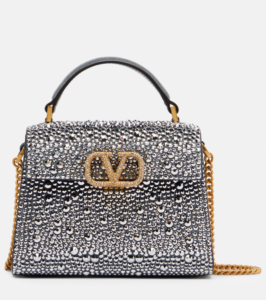 VSling Small embellished suede tote bag | Valentino Garavani