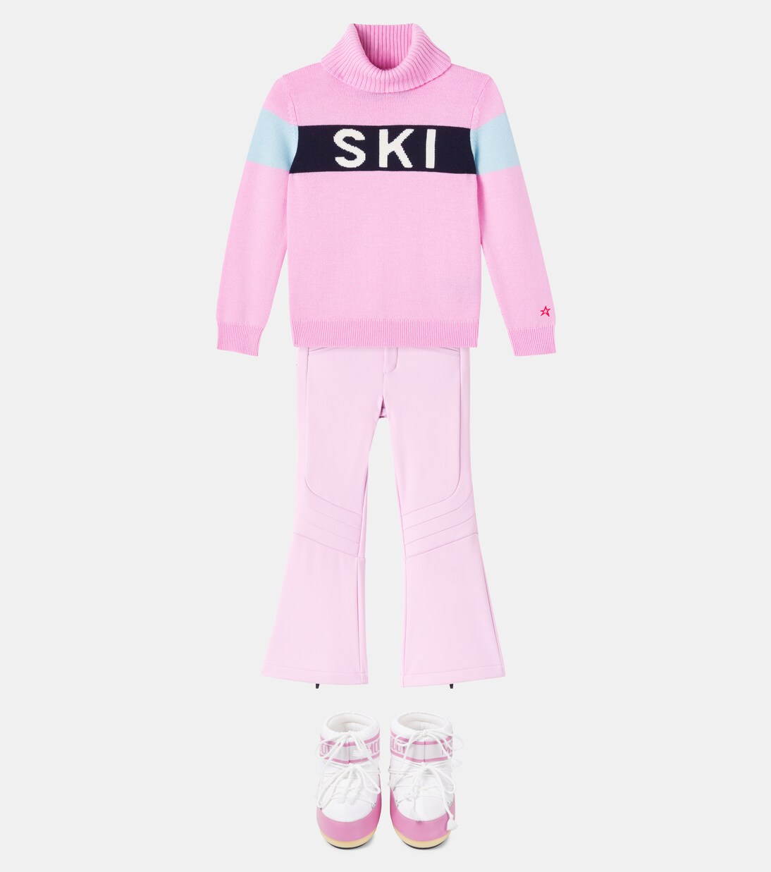 Intarsia wool turtleneck sweater | Perfect Moment Kids