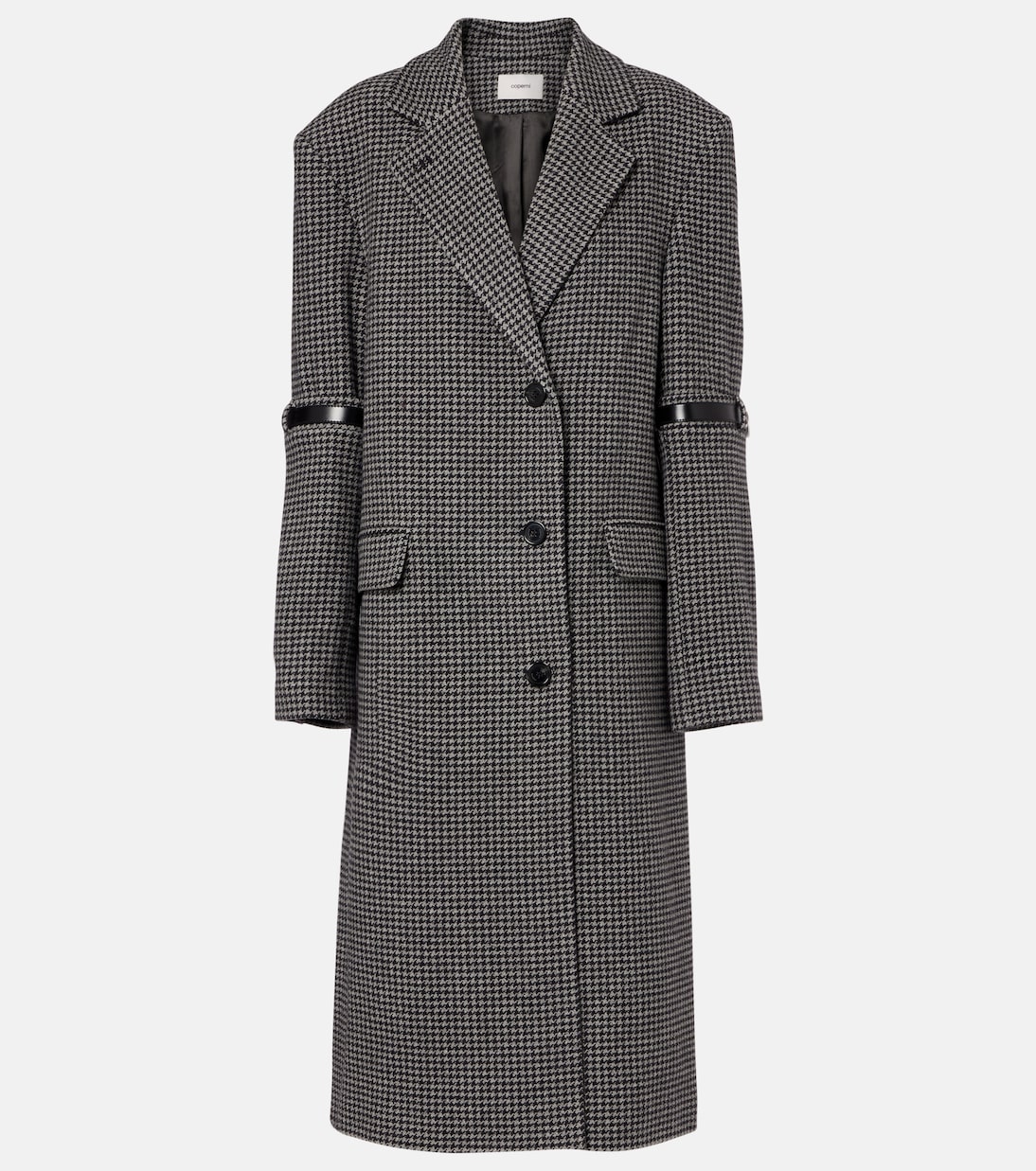 Houndstooth wool and cashmere coat | Coperni