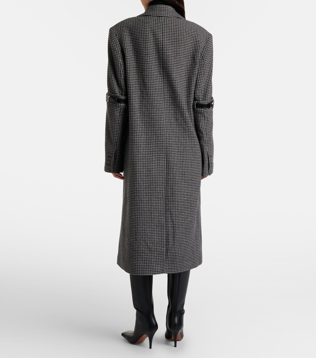 Houndstooth wool and cashmere coat | Coperni