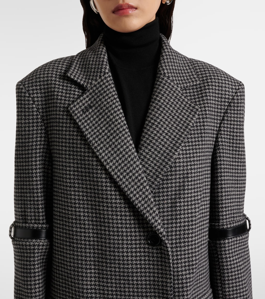 Houndstooth wool and cashmere coat | Coperni