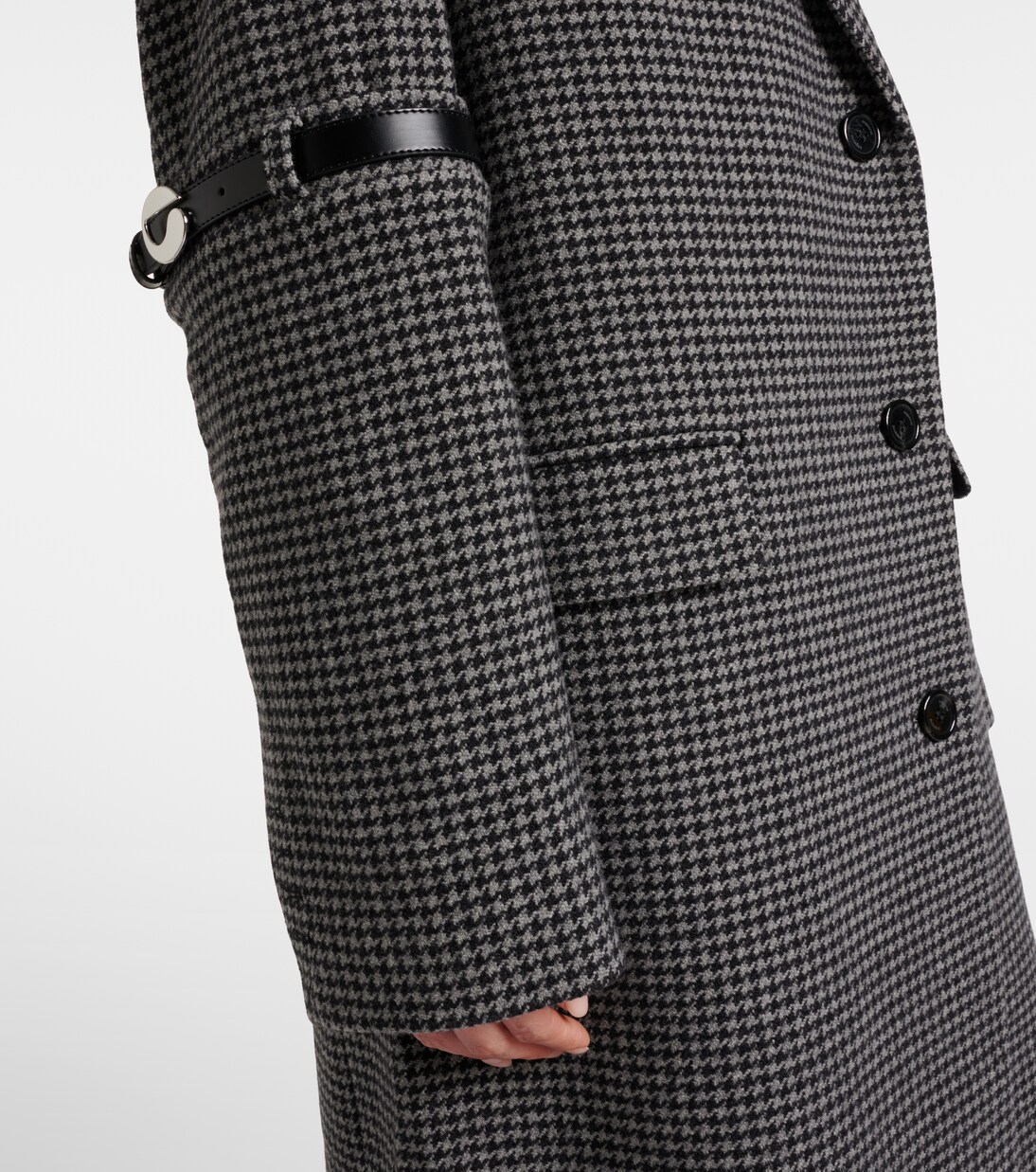 Houndstooth wool and cashmere coat | Coperni
