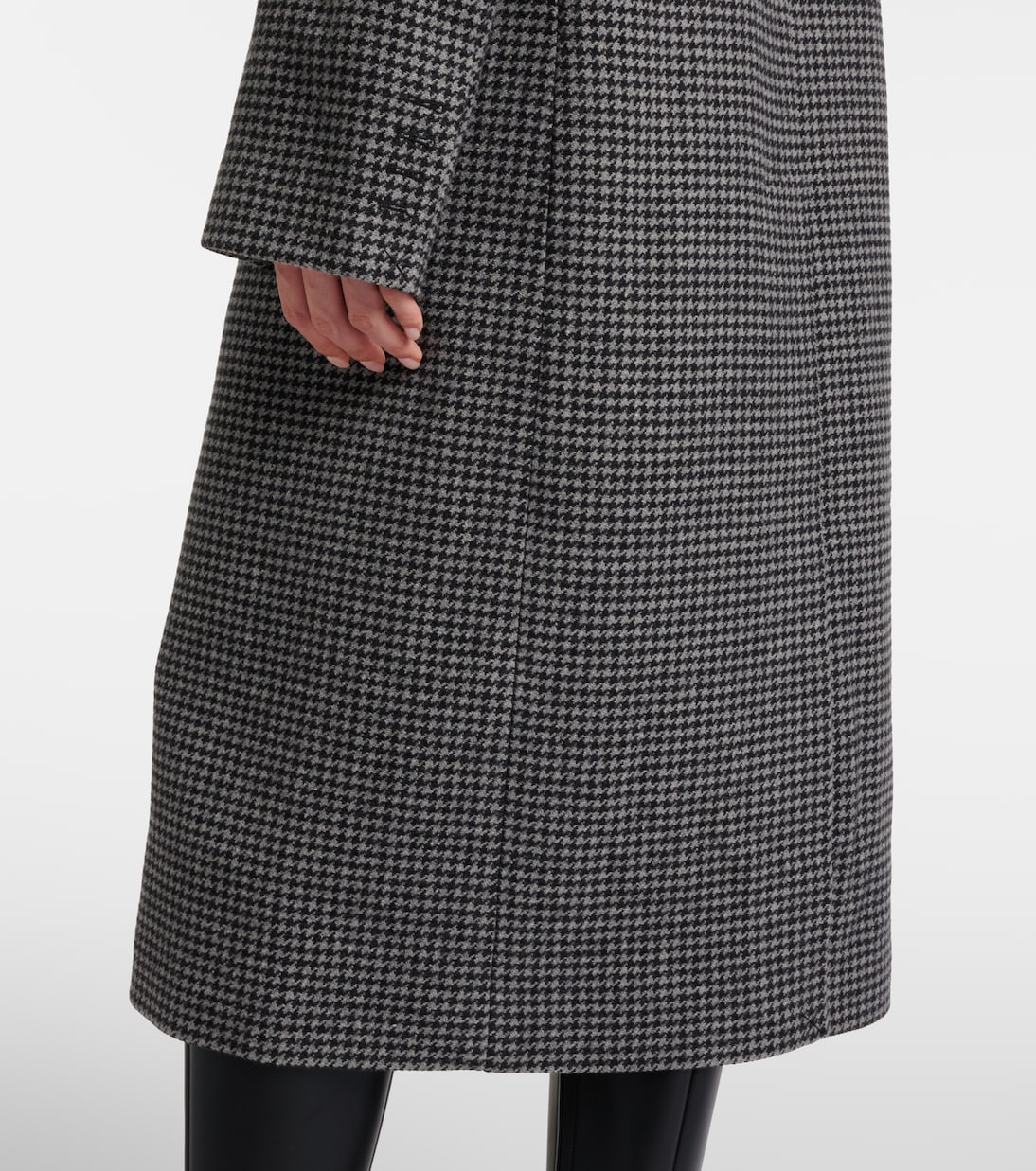 Houndstooth wool and cashmere coat | Coperni